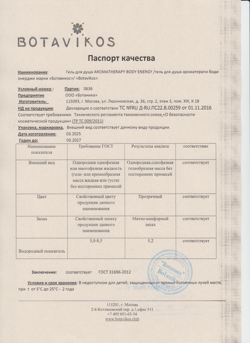 Паспорт №032025